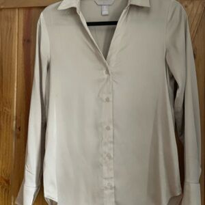 H&M Beige Button-Down Shirt